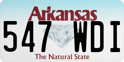 AR license plate 547WDI