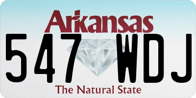 AR license plate 547WDJ