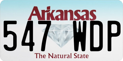 AR license plate 547WDP