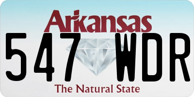 AR license plate 547WDR