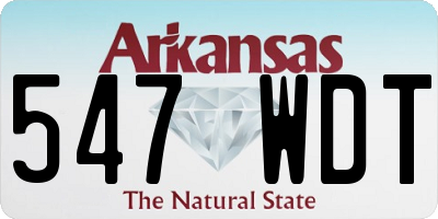 AR license plate 547WDT