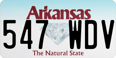 AR license plate 547WDV