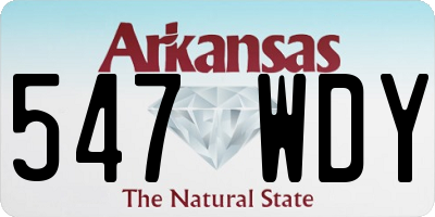 AR license plate 547WDY