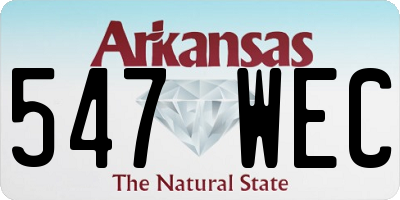 AR license plate 547WEC