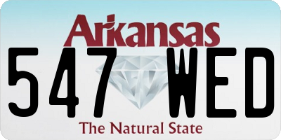 AR license plate 547WED