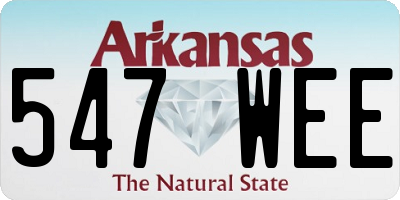 AR license plate 547WEE