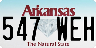 AR license plate 547WEH