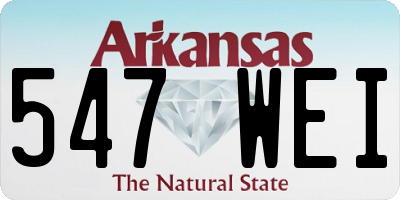 AR license plate 547WEI