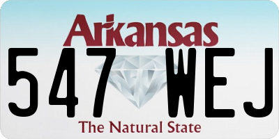 AR license plate 547WEJ