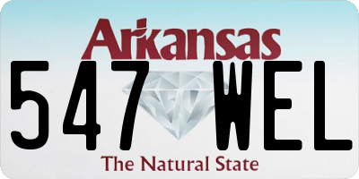 AR license plate 547WEL