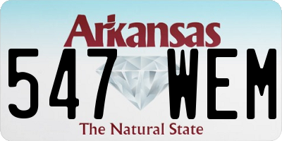 AR license plate 547WEM