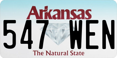 AR license plate 547WEN