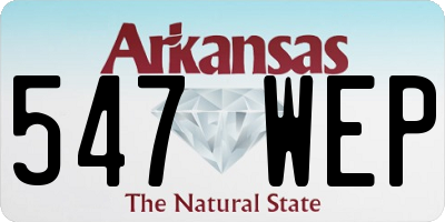 AR license plate 547WEP