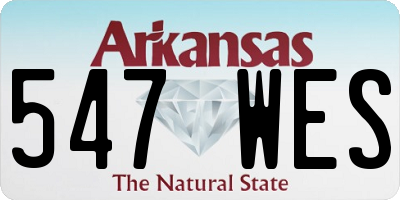 AR license plate 547WES