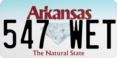AR license plate 547WET