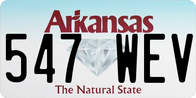 AR license plate 547WEV