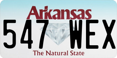 AR license plate 547WEX