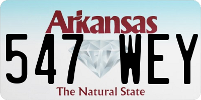 AR license plate 547WEY