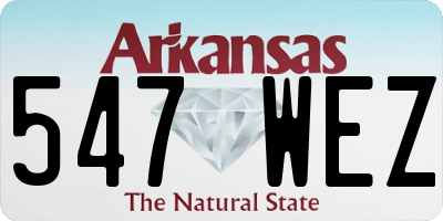 AR license plate 547WEZ