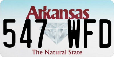 AR license plate 547WFD