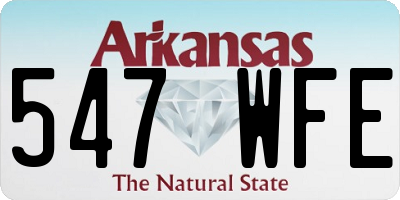 AR license plate 547WFE
