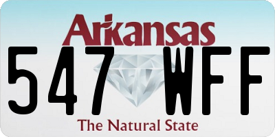 AR license plate 547WFF