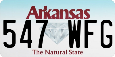AR license plate 547WFG