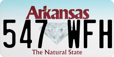 AR license plate 547WFH