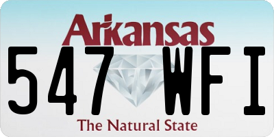 AR license plate 547WFI