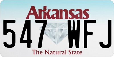 AR license plate 547WFJ