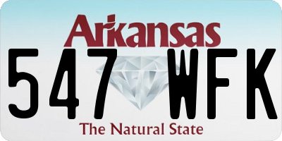 AR license plate 547WFK