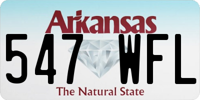 AR license plate 547WFL