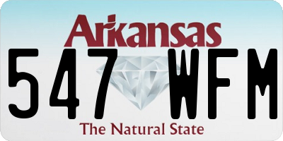 AR license plate 547WFM