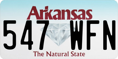 AR license plate 547WFN
