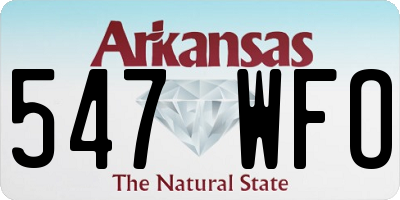 AR license plate 547WFO