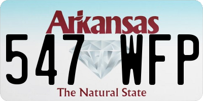 AR license plate 547WFP