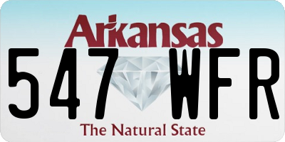 AR license plate 547WFR