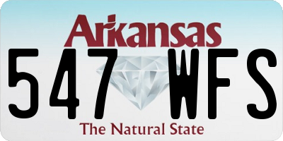 AR license plate 547WFS