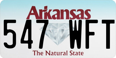 AR license plate 547WFT