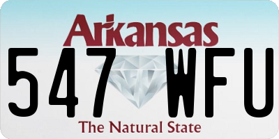 AR license plate 547WFU