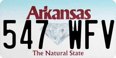 AR license plate 547WFV