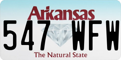 AR license plate 547WFW