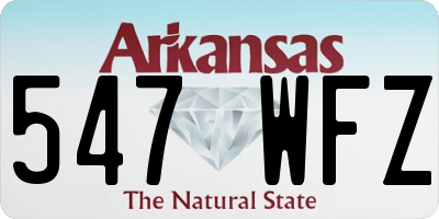 AR license plate 547WFZ