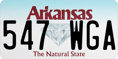 AR license plate 547WGA