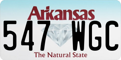 AR license plate 547WGC