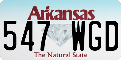 AR license plate 547WGD