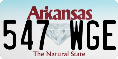 AR license plate 547WGE