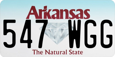 AR license plate 547WGG