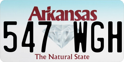 AR license plate 547WGH