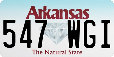 AR license plate 547WGI
